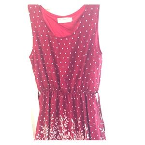 Poka dot fun burgundy Dress!